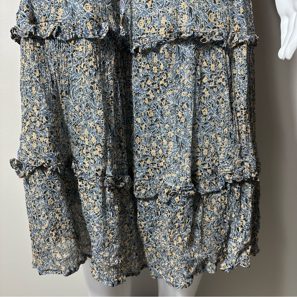 Anthropologie Rayon Kira Off-The-Shoulder Lined Tiered Peasant Dress Size US 6 - Picture 8 of 15